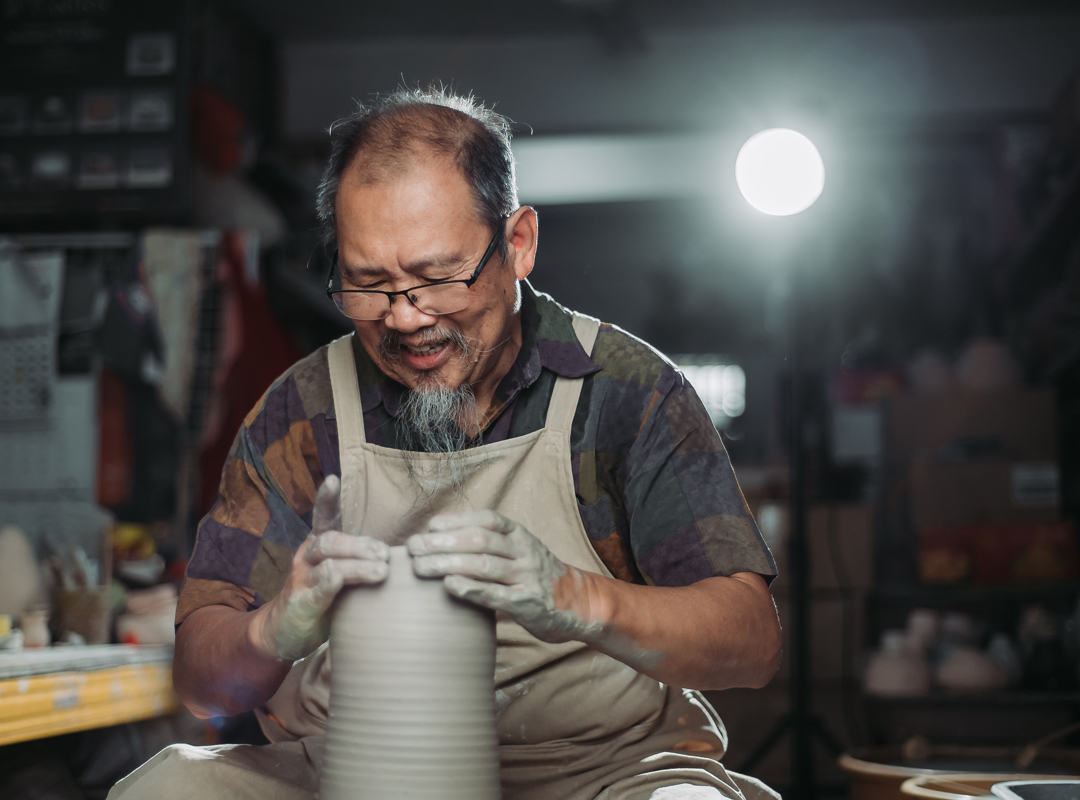 Person Using Pottery Wheel