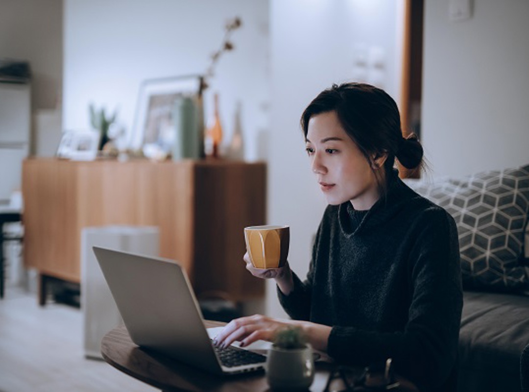 Person Working On Laptop