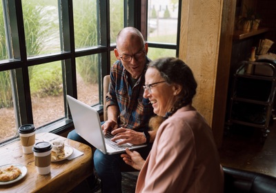 Older People Working In A Cafe