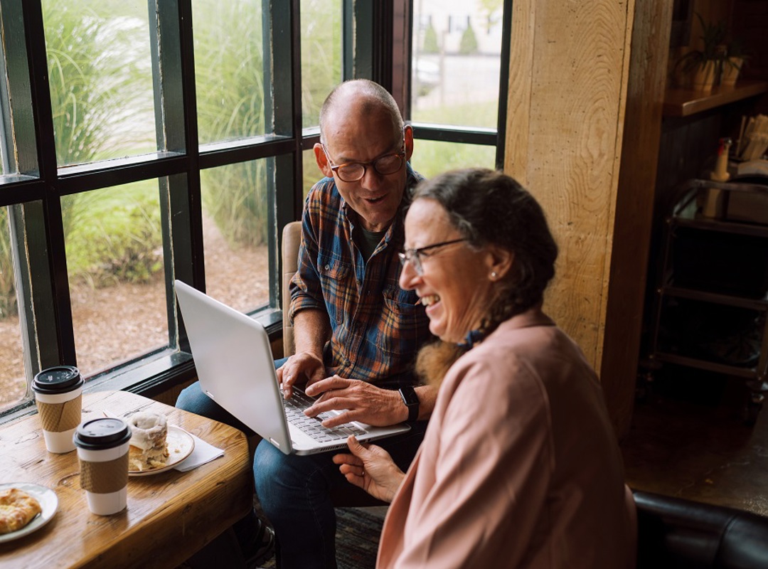 Older People Working In A Cafe